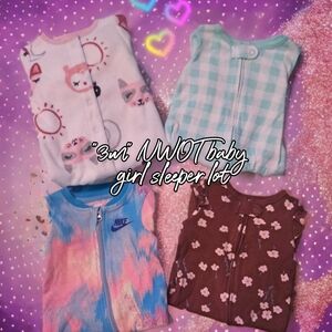 Size "3 months" NWOT baby girl sleeper lot 😇💖